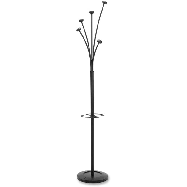 Alba Festival Coat Stand 5 Pegs Black and Silver Grey - PMFEST N - GARDEN & PET SUPPLIES