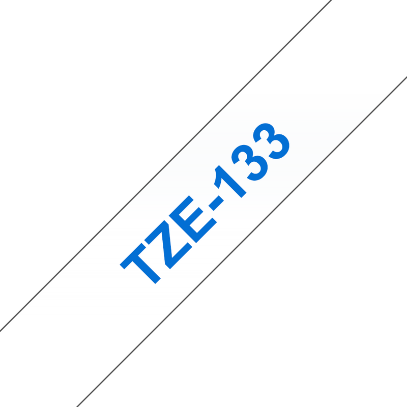 Brother Blue On Clear PTouch Ribbon 12mm x 8m - TZE133 - GARDEN & PET SUPPLIES