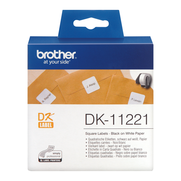 Brother Square Paper Label Roll 23mm x 23mm 1000 labels - DK11221 - GARDEN & PET SUPPLIES