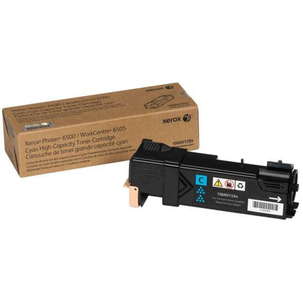 Xerox Cyan High Capacity Toner Cartridge 2.5k pages for 6500 6505 - 106R01594 - GARDEN & PET SUPPLIES