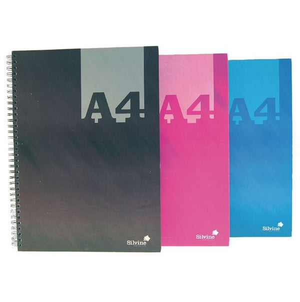 Silvine Luxpad A4 Wirebound Hard Cover Notebook 140 Pages Assorted Colours (Pack 6) - THBA4AC - GARDEN & PET SUPPLIES