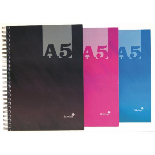 Silvine Luxpad A5 Wirebound Hard Cover Notebook Ruled 140 Pages Assorted Colours (Pack 12) - THBA5AC - GARDEN & PET SUPPLIES