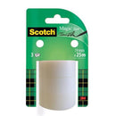 Scotch Magic Invisible Tape 8-192R3 Refill 19mm x 25m (Pack 3) 7100127532 - GARDEN & PET SUPPLIES