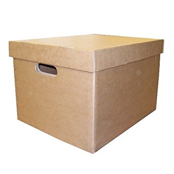 ValueX Archive/Storage Box and Lid 405x337x285mm Brown (Pack 10) - 220593 - GARDEN & PET SUPPLIES