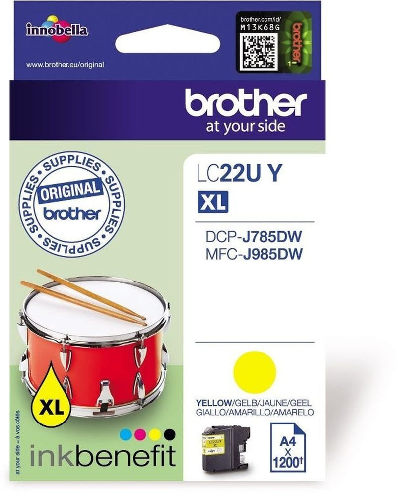 Brother Yellow Ink Cartridge 15ml - LC22UY - GARDEN & PET SUPPLIES