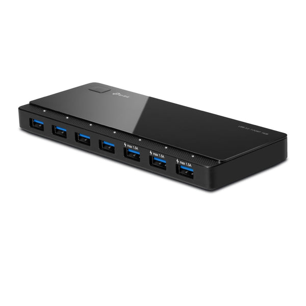 7 Port USB 3.0 Hub with UK Power Adaptor - GARDEN & PET SUPPLIES