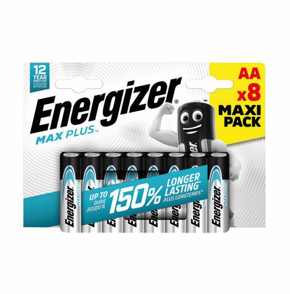 Energizer Max Plus AA Alkaline Batteries (Pack 8) - E301324602 - GARDEN & PET SUPPLIES