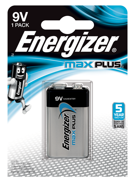 Energizer Max Plus 9V Alkaline Batteries (Pack 1) - E301323303 - GARDEN & PET SUPPLIES