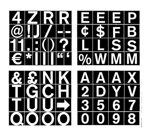 Bi-Office Magnetic Letters Numbers and Symbols 23mm White on Black CAR0702 - GARDEN & PET SUPPLIES