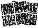 Bi-Office Magnetic Letters Numbers and Symbols 23mm White on Black CAR0702 - GARDEN & PET SUPPLIES