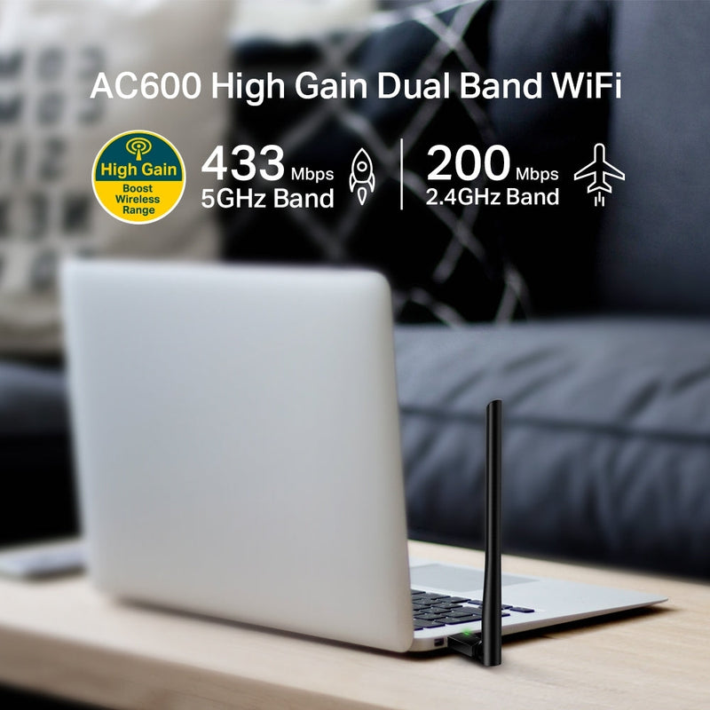 AC600 DB Wireless High Gain USB Adapter - GARDEN & PET SUPPLIES