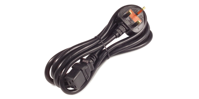 2.4m Power Cable C19 to BS1363A UK Plug - GARDEN & PET SUPPLIES