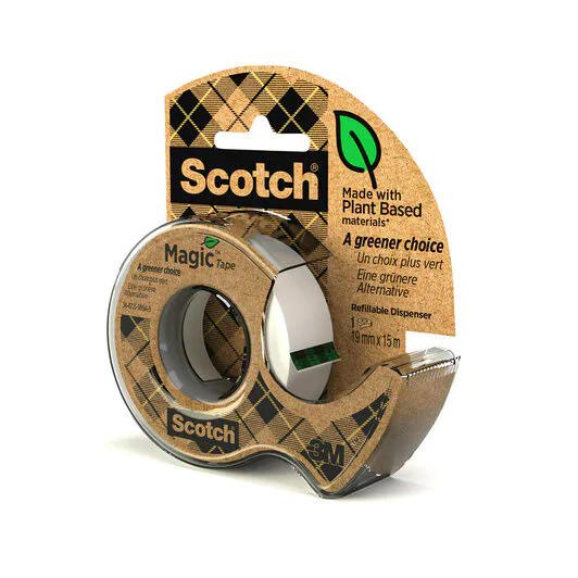 Scotch Magic Tape Greener Choice 19mm x 15m with 1 Recycled Dispenser 7100261907 - GARDEN & PET SUPPLIES