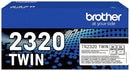 Brother Black Toner Cartridge Twin Pack 2 x 2.6k pages (Pack 2) - TN2320 - GARDEN & PET SUPPLIES