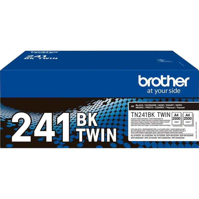 Brother Black Toner Cartridge Twin Pack 2 x 2.5k pages (Pack 2) - TN241BK - GARDEN & PET SUPPLIES