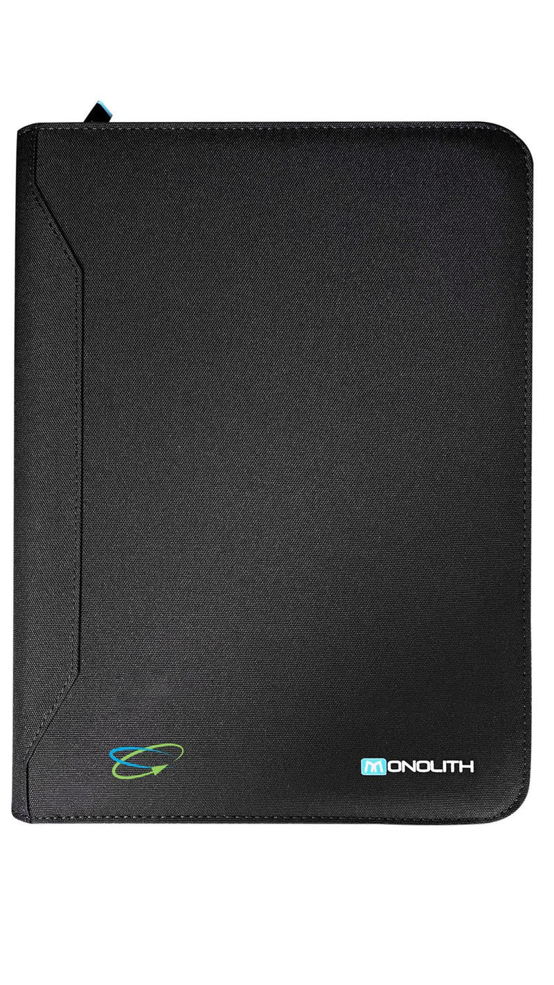 Monolith Blueline Zipped with Ringbinder Meeting and Conference Folder A4 Black 3352 - GARDEN & PET SUPPLIES