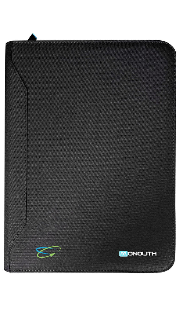 Monolith Blueline Zipped Meeting and Conference Folder A4 Black 3351 - GARDEN & PET SUPPLIES