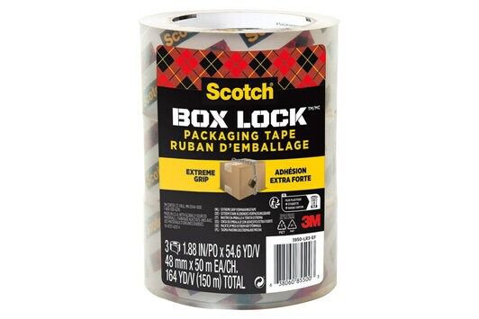 Scotch Box Lock Packaging Tape 3950-LR3-DC 48 mm x 50 m (Pack 3) 7100262924 - GARDEN & PET SUPPLIES