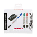 Zebra Double Ended Whiteboard Marker Assorted (Pack 3) with Magnetic Eraser 2719 - GARDEN & PET SUPPLIES