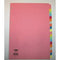 Concord Divider 20 Part A4 160gsm Board Pastel Assorted Colours - 74499/J44 - GARDEN & PET SUPPLIES