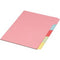 ValueX Divider A5 5 Part Multipunched Assorted Pastel Coloured Card 70599/J5 - GARDEN & PET SUPPLIES