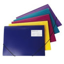 Rapesco Folio Wallet Polypropylene A4+ 3 Flap Elasticated Assorted Colours (Pack 5) - 720 - GARDEN & PET SUPPLIES