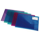 Rapesco ID Popper Wallet A4 Bright Transparent Colours (Pack 5) - 700 - GARDEN & PET SUPPLIES