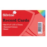 ValueX Record Cards Ruled 126x77mm Assorted Colours (Pack 100) - 553AC - GARDEN & PET SUPPLIES