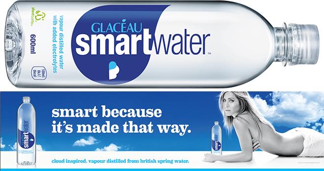 Glaceau Smartwater Natural Mineral Water Bottle Plastic 24 x 600ml