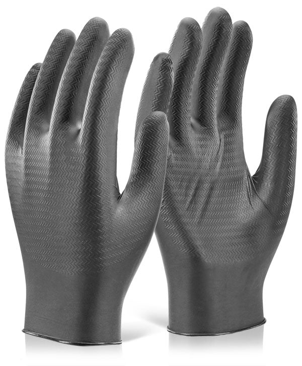 Glovezilla Black Powder Free Nitrile Gloves Pack 100's (All Sizes) - GARDEN & PET SUPPLIES