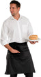 Waiter/Waitress Black Half Apron 22", Front Pocket,65% Polyester 35% Cotton - GARDEN & PET SUPPLIES