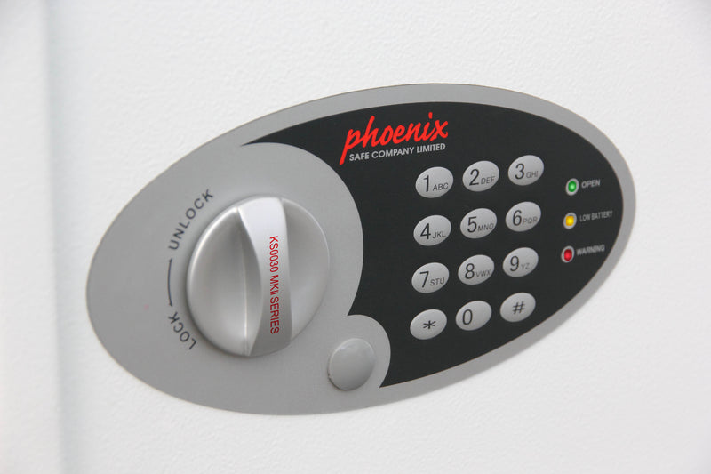 Phoenix Cygnus Key Deposit Safe 700 Hook Electronic Lock White KS0036E - GARDEN & PET SUPPLIES