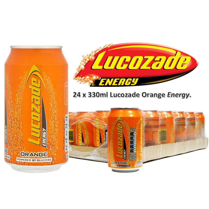 Lucozade Energy Sparkling Orange Drink 24 X 330ml - GARDEN & PET SUPPLIES