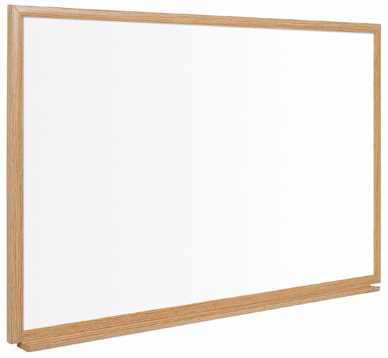 Bi-Office Earth-It Non Magnetic Melamine Whiteboard Oak Wood Frame 900x600mm - MB07002319 - GARDEN & PET SUPPLIES