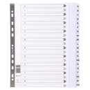 Exacompta Index A-Z A4 Extra Wide 160gsm Card White with White Mylar Tabs - MWDA-ZZ-EW - GARDEN & PET SUPPLIES