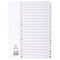 Exacompta Index A-Z A4 160gsm Card White with White Mylar Tabs - MWDA-ZZ - GARDEN & PET SUPPLIES