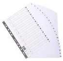 Exacompta Index A-Z A4 Extra Wide 160gsm Card White with White Mylar Tabs - MWDA-ZZ-EW - GARDEN & PET SUPPLIES