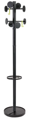 Alba Stan3 Coat Stand 8 Pegs Black PMSTAN3 N - GARDEN & PET SUPPLIES