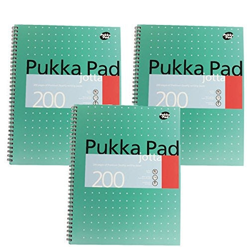 Pukka Pad Ruled Wirebound Metallic Jotta Notebook 200 Pages A4 (Pack of 3) JM018 - GARDEN & PET SUPPLIES