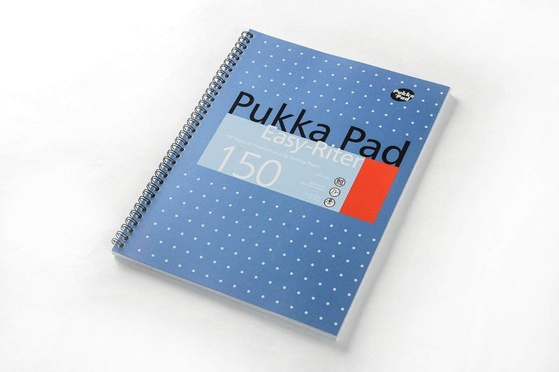 Pukka Pad Ruled Metallic Wirebound Easy-Riter Notepad 150 Pages A4 (Pack of 3) ERM009 - GARDEN & PET SUPPLIES