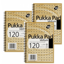 Pukka Pads Notebook Wirebound Perforated Ruled 120pp 80gsm A5 Vellum [Pack 3] - GARDEN & PET SUPPLIES