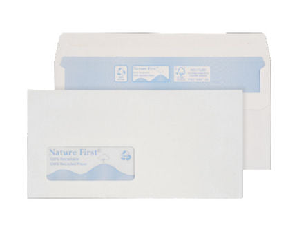 Blake Purely Environmental Wallet Envelope DL Self Seal Window 90gsm White (Pack 1000) - RN17884 - GARDEN & PET SUPPLIES