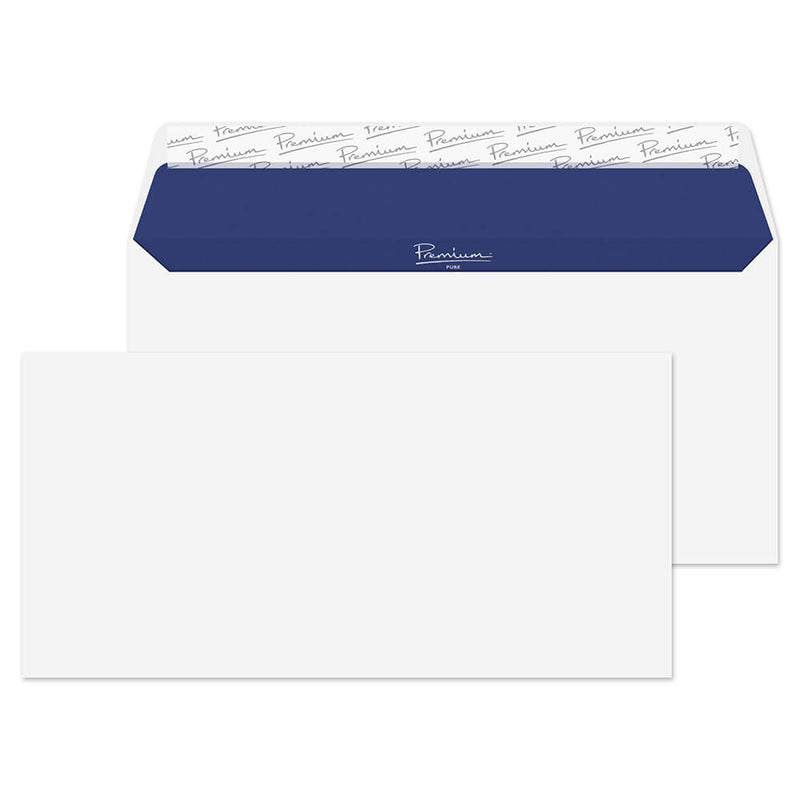 Blake Premium Pure Wallet Envelope DL Peel and Seal Plain 120gsm Super White Wove (Pack 50) - RP81255 - GARDEN & PET SUPPLIES