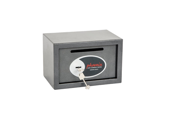 Phoenix Vela Deposit Home and Office Size 1 Safe Key Lock Graphite Grey SS0801KD - GARDEN & PET SUPPLIES