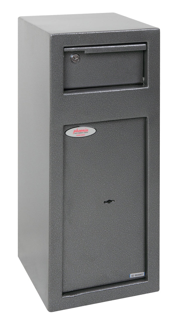 Phoenix Cashier Day Deposit Security Safe Key Lock Graphite Grey SS0992KD - GARDEN & PET SUPPLIES