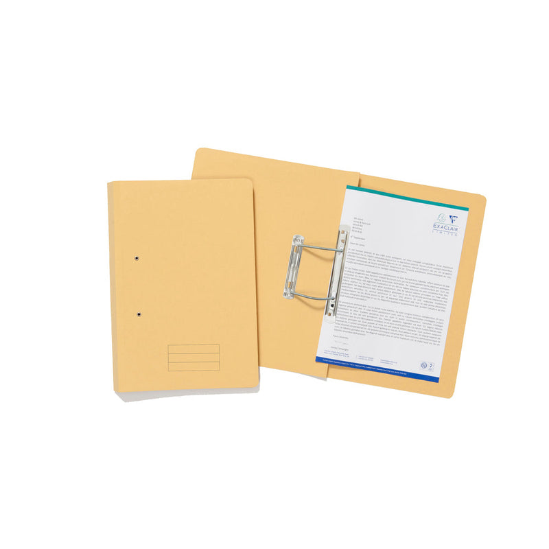 Exacompta Transfer File Manilla Foolscap Yellow 285gsm (Pack 25) TFM-YLWZ - GARDEN & PET SUPPLIES