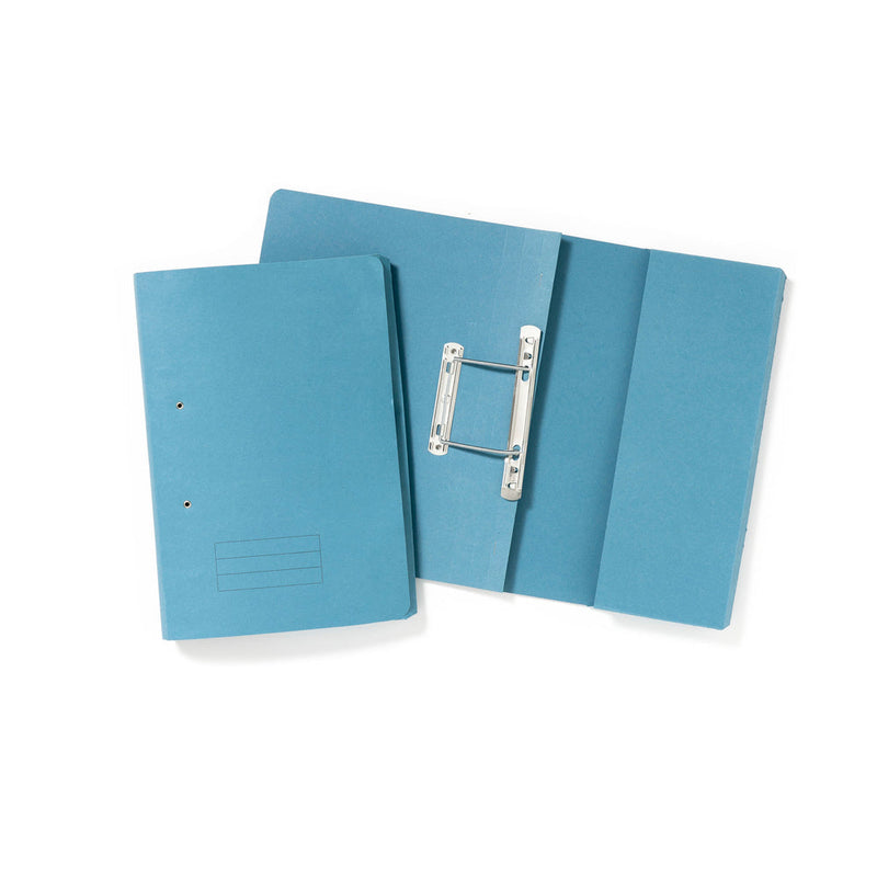 Exacompta Pocket Spring File Manilla Foolscap 285gsm Blue (Pack 25) - TPFM-BLUZ - GARDEN & PET SUPPLIES