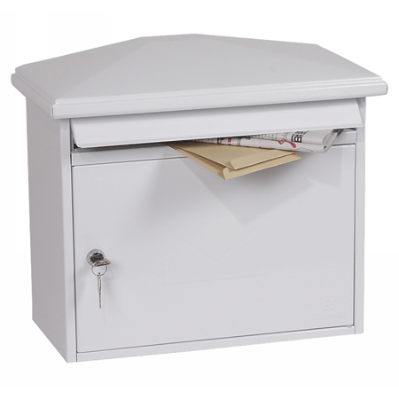 Phoenix Libro Front Loading White Mail Box (MB0115KW) - GARDEN & PET SUPPLIES