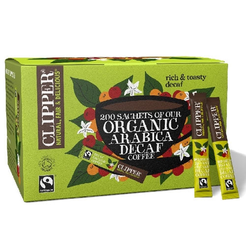 Clipper Organic & Fairtrade Instant Coffee 200 Sticks Decaf - GARDEN & PET SUPPLIES