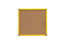 Bi-Office Ultrabrite Cork Noticeboard Display Case Lockable Yellow Aluminium Frame 9 x A4 - VT6301611511 - GARDEN & PET SUPPLIES